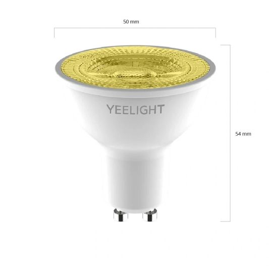 Yeelight slimme led spot - GU10 fitting - Warm Witte lichtkleur - Voordeelset van 3 stuks