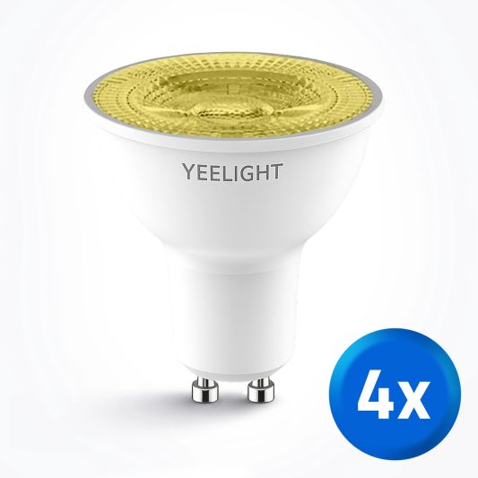 Yeelight slimme led spots - GU10 fitting - Warm Witte lichtkleur - Set van 4