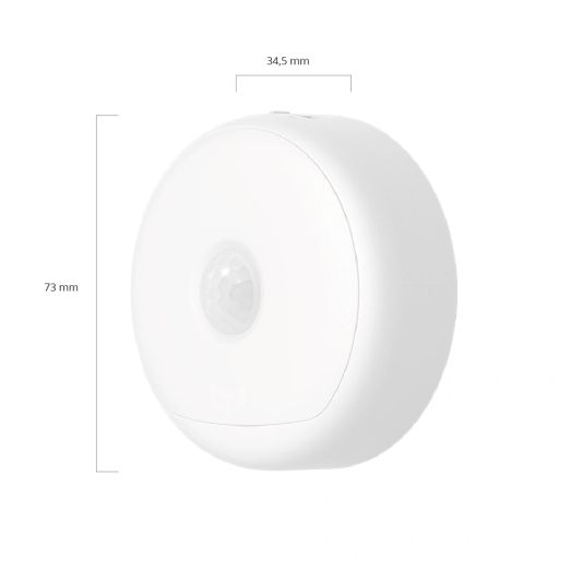 Yeelight nachtlamp 0,25W - Warm witte lichtkleur - Meerdere ophangmogelijkheden