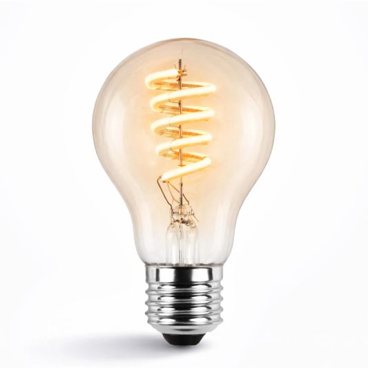 Zigbee E27 spiraal filament lamp Dual White A60 amberkleurig
