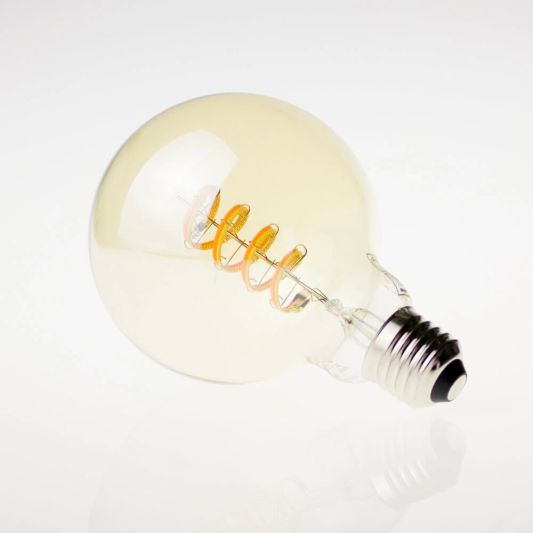 Zigbee E27 spiraal filament lamp Dual White G95 amberkleurig - voordeelset van 3