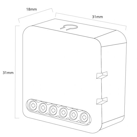 Zigbee inbouwschakelaar 2 gang - Set van 6
