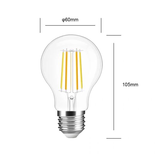 Zigbee LED filament lamp Dual White 7W E27 fitting