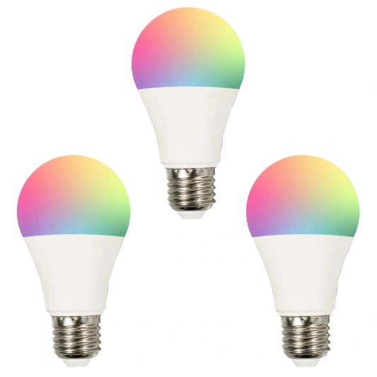 Zigbee LED lamp RGBWW 6W E27 fitting - 6 Watt - Voordeelset van 3