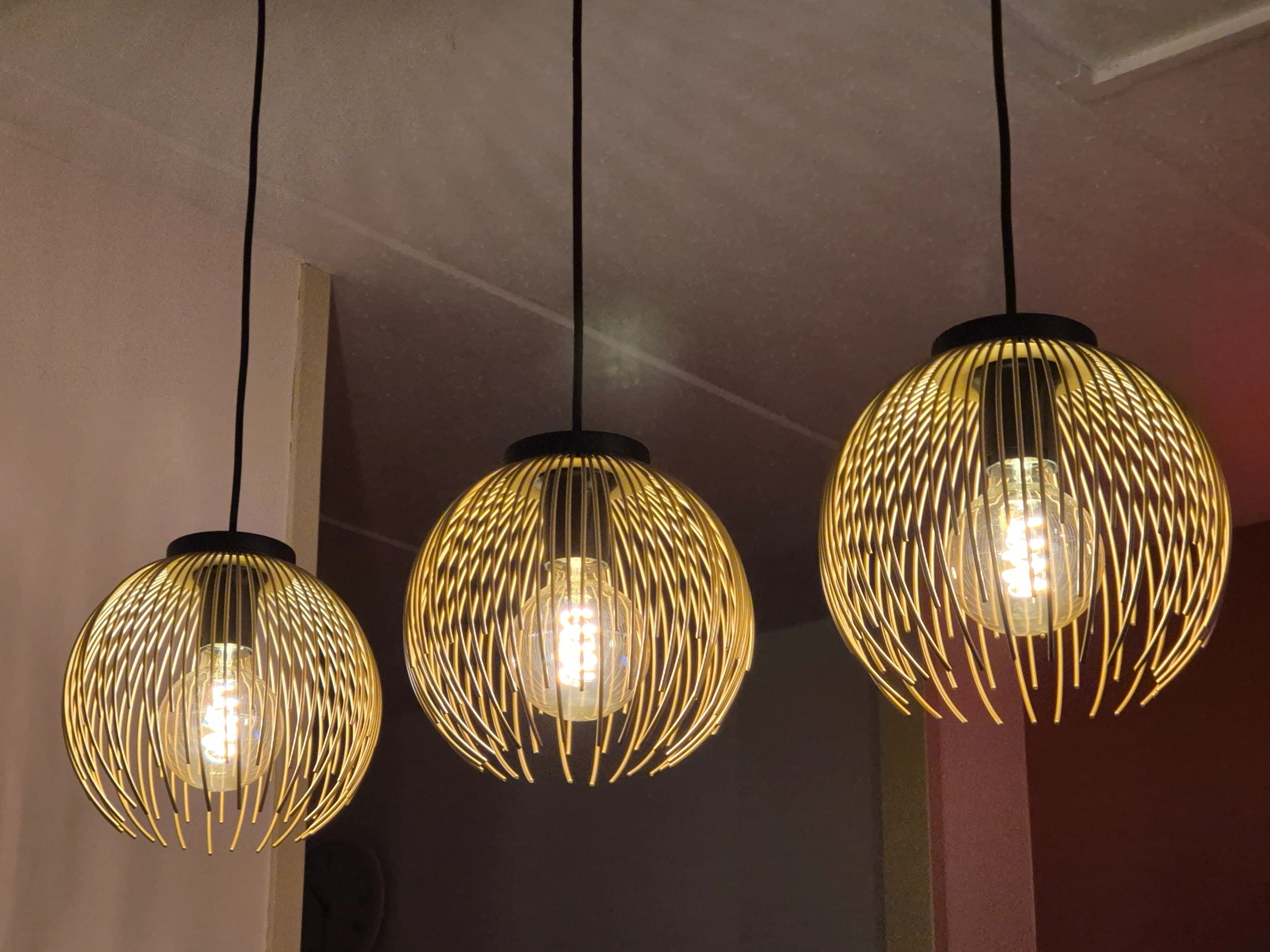 Tuya slimme led filament lamp goud - E27 fitting Globe - Dual White - Voordeelset van 3